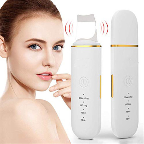 Facial Skin Scrubber,Ultrasonic face peel,skin Cleaner,Face scrubber Peeling Tool Skin Massage Scrubber Spatula USB Charge ► Photo 1/1