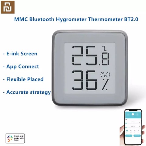 2022 New MMC E-Ink Screen Smart Bluetooth Thermometer Hygrometer BT2.0 Temperature Humidity Sensor Work With Smart App ► Photo 1/6