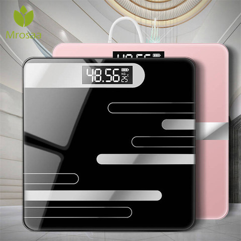 Bathroom USB Charging Body Floor Scale Glass Smart Electronic Scales LCD Display Body Weighing Home Digital Weight Scale ► Photo 1/6