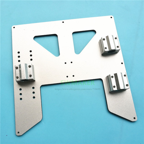 Silver Anet A8 A6 3D Printer 4mm aluminum composite heated bed support Plate Y-Carriage upgrade plate W Drylin RJ4JP-01-08 block ► Photo 1/4