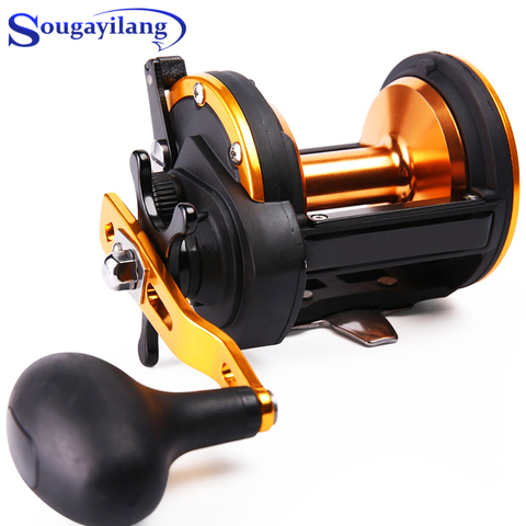 Sougayilang Top Quality Strong Trolling Fishing Reel Bait Casting Drum Wheel Right Hand Sea Boat Fishing Reel for Saltwater ► Photo 1/6