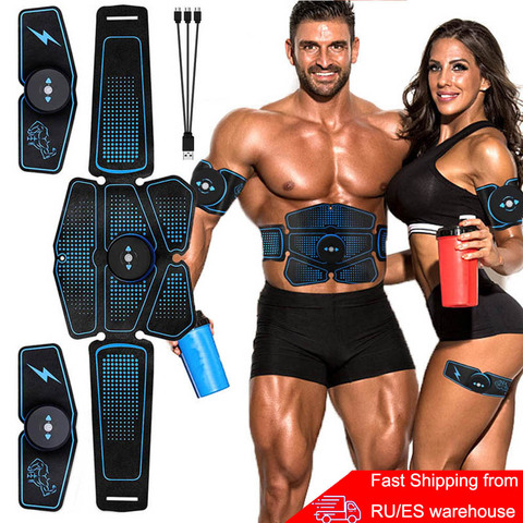 Abdominal Muscle Stimulator Trainer EMS Abs Fitness Equipment Training Gear Muscles Electrostimulator Toner Exercise At Home Gym ► Photo 1/6