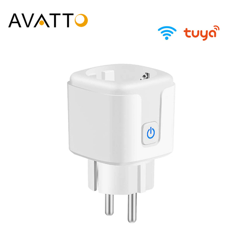 AVATTO Tuya 16A EU Standard WiFi Smart Plug with Power Monitor, Smart Life APP Remote Smart Socket works for Google Home, Alexa ► Photo 1/6