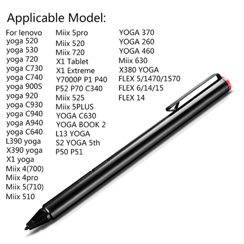 2048 Touch Stylus Pen for Lenovo Thinkpad Yoga460/260/520/530/720/900s MIIX 4/5 MIIX 510/700/710/720 Flex 15 Active Pen ► Photo 1/6