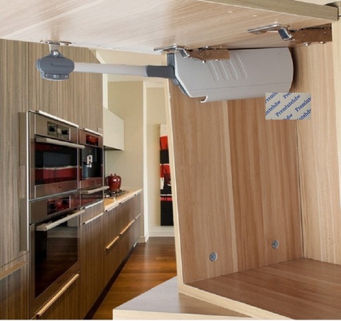 Adjustable Hydraulic Soft Close Strut Down Lid Stay Kitchen Cabinet Lift Up Support Suspension Free Parking ► Photo 1/2