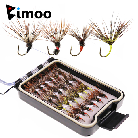 Bimoo 24PCS/Box Tenkara Flies in Waterproof Fly Box Size #12 Barbed Hook Tenkara Fishing Fly ► Photo 1/6