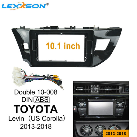 10.1 Inch Car Fascia For TOYOTA US Corolla Levin 2013-2022 Stereo Panel canbus box cable Dash Installation Double Din DVD Frame ► Photo 1/1