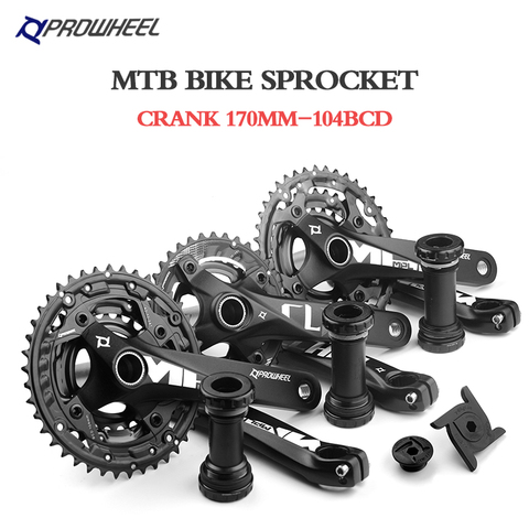 PROWHEEL 10/11 Speed MTB Bike Crank Set 36-26T 42-32-24T 170mm Bicycle Crank Hollow Tooth Plate Bicycle Crankset Sprocket Group ► Photo 1/6