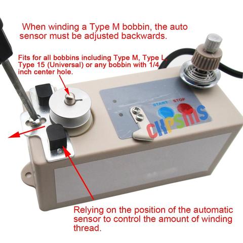 High quality and good quality automatic winder, suitable for most 6MM inner diameter bobbins. With 110V and 220V plugs. ► Photo 1/6