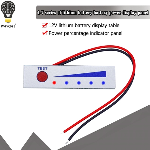 Lithium Battery Level 1S 2S 8V 3S 12V 4S 16V 5S 21V 6S 25V Indicator Tester LCD Display 18650 Lipo Li-ion Battery Meter Module ► Photo 1/6