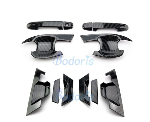 For Toyota C-HR CHR 2016 2017 2022 Carbon Fiber Color Door Handle Cover Bowl Insert Trim  Chrome Car Styling Accessories ► Photo 1/6