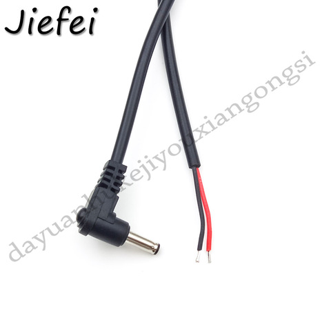 4Pcs 3.5*1.3mm 3.5mmX1.3mm  3.5X1.3 20AWG Right angle 90 degrees DC Power Plug with  Cable Black Charging Connector 25cm ► Photo 1/3