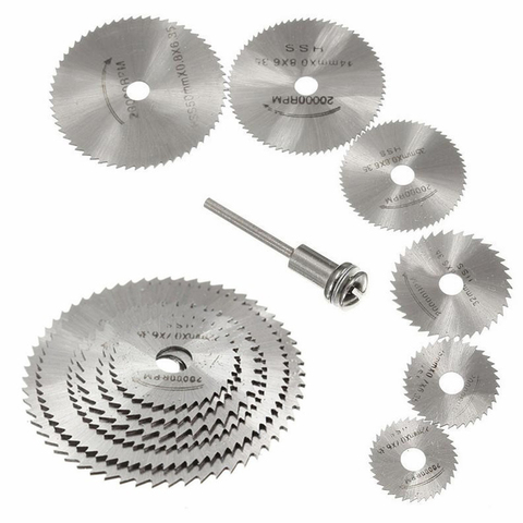 7pcs set Mini HSS Circular Saw Blade Rotary Tool For Dremel Metal Cutter Power Tool Set Wood Cutting Discs Drill Mandrel Cutoff ► Photo 1/6