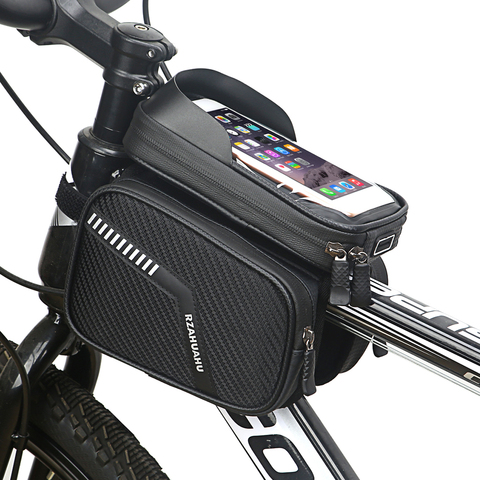 MTB Bike Top Tube Shell Cycling Pouch Bicycle Saddle Bags MTB Bike Front Frame Waterproof Cycling Phone Holder Pouch ► Photo 1/6