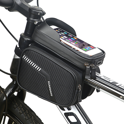 MTB Bike Top Tube Shell Cycling Pouch Bicycle Saddle Bags MTB Bike Front Frame Waterproof Cycling Phone Holder Pouch ► Photo 1/6