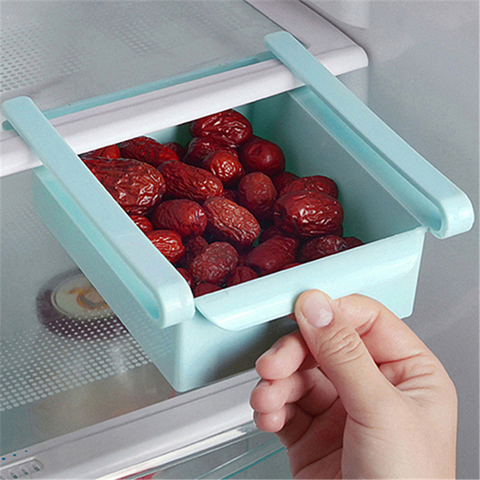 Kitchen Dishes Ware Fridge Tray Freezer Drawer Space Savers Cutlery Organizer Storage Rack Holder Refrigerator Slide Drawer ► Photo 1/6