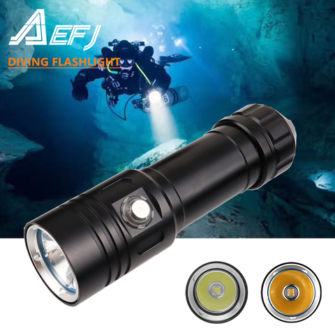 Super bright Diving Flashlight L2 LED IPX8 highest waterproof rating Professional diving light Powered by 18650 or 26650 battery ► Photo 1/6