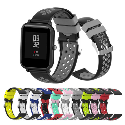 Coloful Bracelet Wrist Strap For Amazfit Bip Watchbands For Xiaomi Huami Amazfit GTS GTR Stratos Pace Silicone Smart Watch Strap ► Photo 1/6