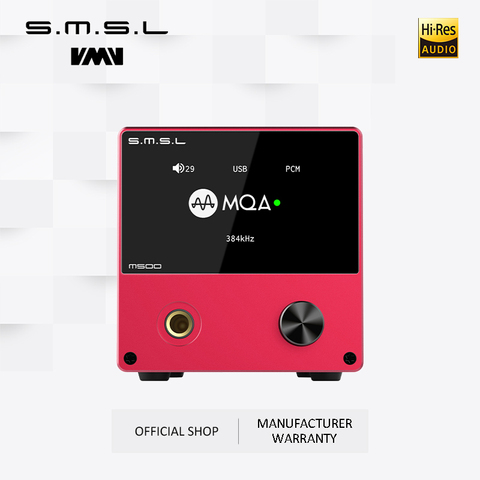 SMSL M500 XMOS XU-216 Supports MQA D/A chip ES9038PRO Supports DoP and Native DSD 32bit/768kHz and DSD512 with Remote Control ► Photo 1/6