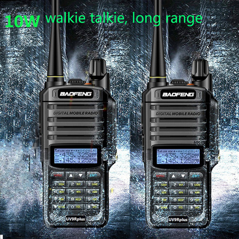 2022 uv9r plus Waterproof walkie talkie 10w baofeng uv 9r plus with 4800mah two way radio comunicador uhf vhf cb ham radio px fm ► Photo 1/6