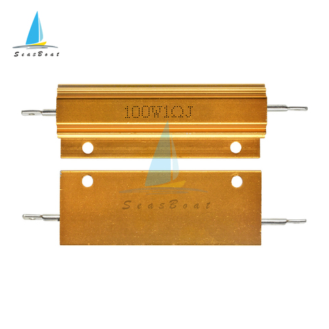 50W 100W Aluminum Power Metal Shell Case Wirewound Resistor 0.1~1K 0.1 0.5 1 1.5 2 3 4 5 6 8 10 12 15 20 22 30 33 50 100 1K ohm ► Photo 1/6