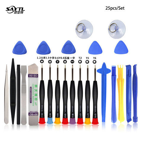 SAYTL 25 in 1 Mobile Phone Repair Tools Kit Spudger Pry Opening Tool Screwdriver Set for phone DIY Hand Tools ► Photo 1/1