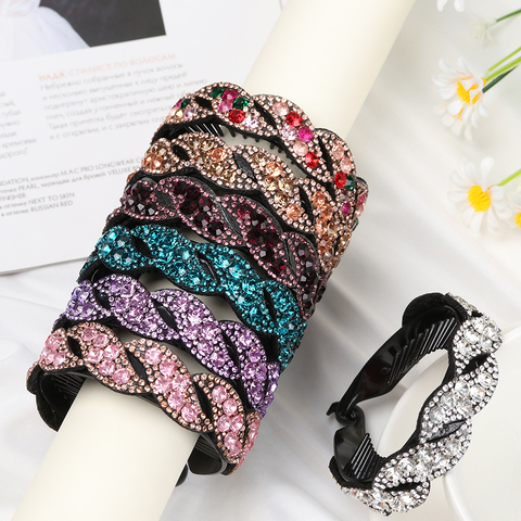 1PC Women's Crystal Rhinestone Hair Clips Claw Clamp Ponytail Holder Hairpin Hair Styling Tools Crystal Headwear Dropship ► Photo 1/6
