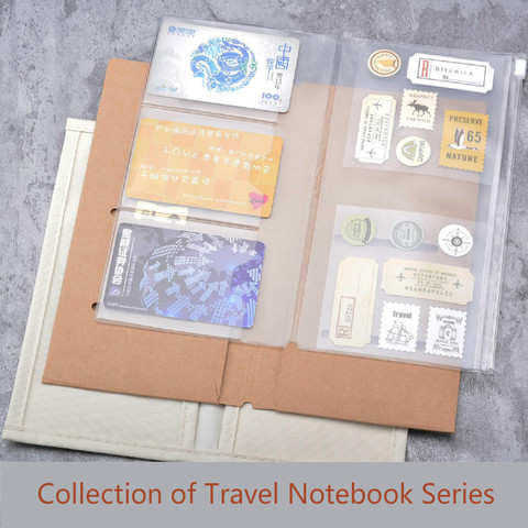 Kraft/Cloth/PVC File Card Pack Notebook Filler Traveler Notebook Storage Bag For Journal  Inner Refill Office School Stionery ► Photo 1/5