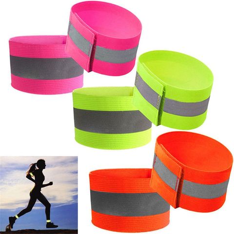 Reflective Bands Elasticated Armband Wristband Ankle Leg Straps Safety Reflector Tape Straps for Night Running Walking ► Photo 1/5