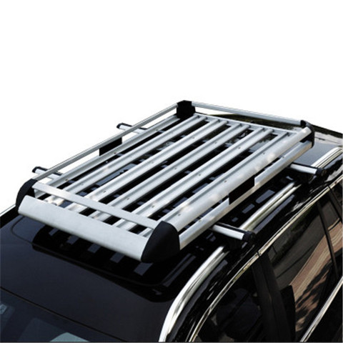 160X100 cm Silvery Universal Double Deck Roof Rack Cargo Basket For SUV Cargo ► Photo 1/6