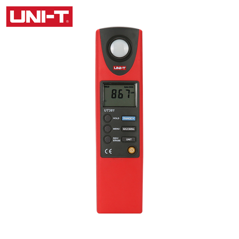 UNI-T Light Meter UT381 UT382 Auto/Manual Range Data Hold 2044 Sets Data Storage  MAX/MIN Modes Lux/FC Selectable ► Photo 1/6