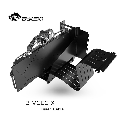 BYKSKI X PC GPU Extension Cable Direction Change GPU Flexible Cable 25cm High PCI Express Connector Recvers Bracket Riser Card ► Photo 1/6
