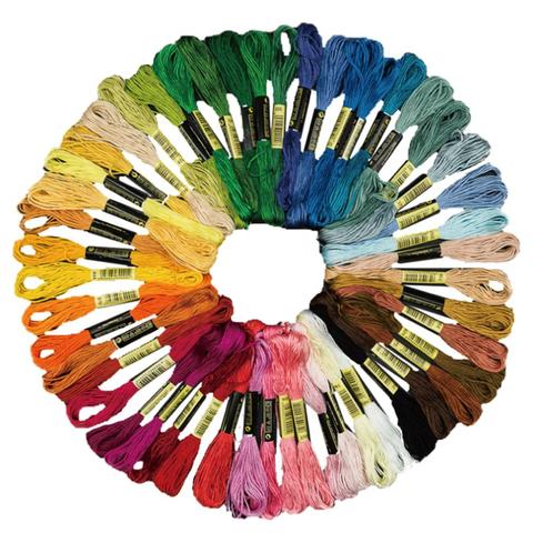 24/50/100Pcs Embroidery Thread Cross Stitch Cotton Thread Floss Kit Floss Skeins DIY Sewing Tools ► Photo 1/6