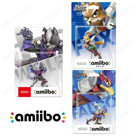 Nintendo Switch Amiibo Figure Wolf Falco Fox Super Smash Starfox for NS Wii U ► Photo 1/5