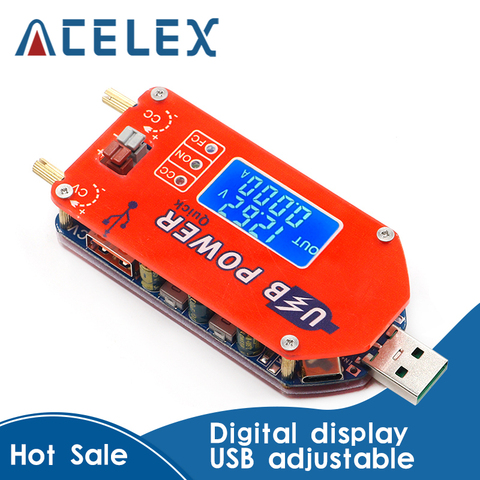 DP3A Digital display USB adjustable power module DC 1-30V 15W QC 2.0 3.0 FCP Quick charge laboratory power supply regulador ► Photo 1/6