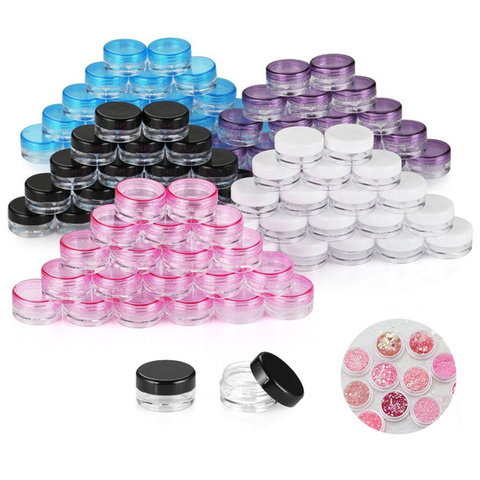 10PCS 5g Empty Sample Container with Lids Cosmetic Jars Clear Plastic Bottle for Make Up Nails Jewelry Beauty Home Kitchen Pots ► Photo 1/6