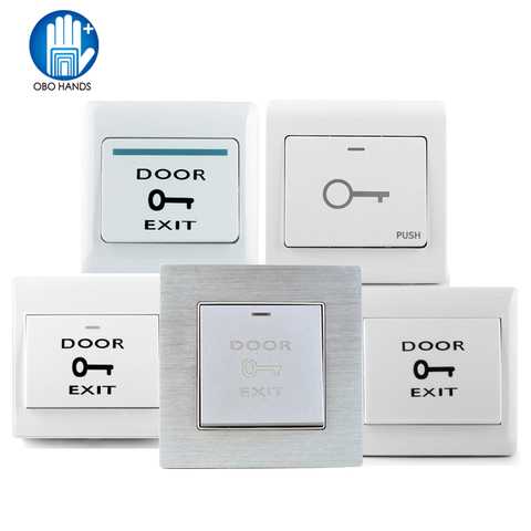 Waterproof Door Exit Button Release Switch NO/NC/COM Output Emergency Push Button Fireproof Plastic for Access Control System ► Photo 1/6