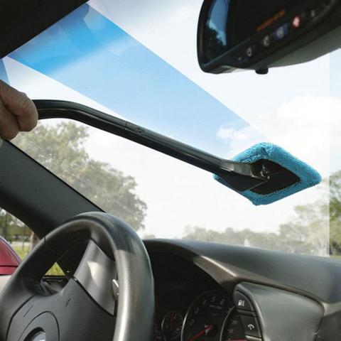 Microfiber Car Window Cleaner Handy Auto Window Dust Fog Moisture Cleaner Wash Brush Windshield Towel Washable Car Cleaning Tool ► Photo 1/6