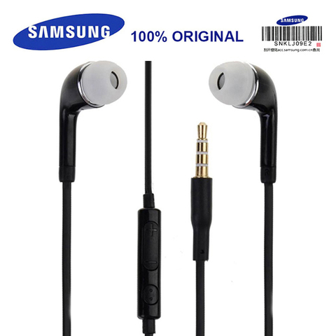 Original SAMSUNG EHS64 Black Earphones 3.5mm In-ear with Microphone Wire Headset for  Android Phone Samsung Galaxy S6 S8 S9 plus ► Photo 1/6