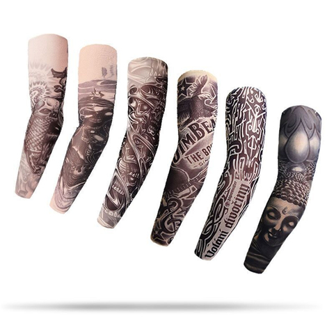 1 PCS Breathable 3D Tattoo UV Protection Arm Sleeve Arm Warmers Cycling Sun Protective Covers Quick Dry Summer Cooling Sleeves ► Photo 1/6