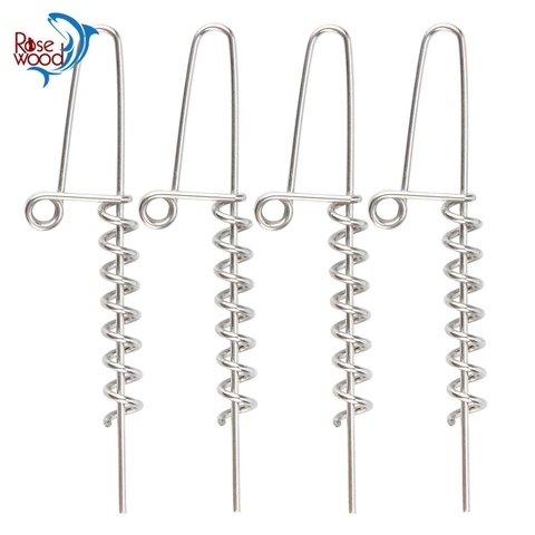RoseWood 20pcs/lot Soft Fishing Bait Connector Worms Lure Spring Lock Pins To Fixed Latch Needle Soft Fishing Lures Accessories ► Photo 1/6