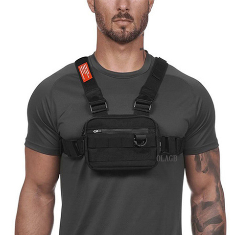 New Chest Rig Hip-Hop Men Bag Casual Function Outdoor Style Chest Bag Small Tactical Vest Bags Streetwear Male Waist Bags ► Photo 1/1