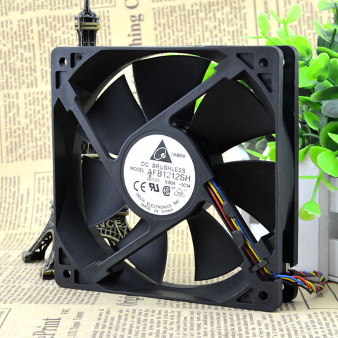 Delta fan AFB1212SH 12CM 120MM 1225 12025 12 * 12 * 2.5CM 120 * 120 * 25MM 12V 0.80A Cooling Fan Good Quality ► Photo 1/3