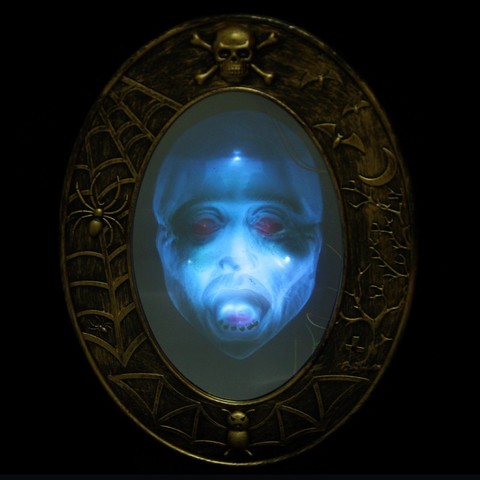 New Terror Mirror Halloween Party Decorative Props Party Supply Masquerade Bar Horror Luminous Sound Mirror Halloween Decoration ► Photo 1/6