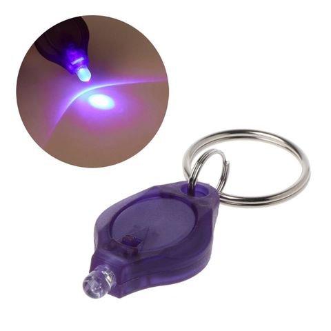 UV Mini LED Flashlight Keychain Torch Light Lamp Id Currency Passports Detector R7RF ► Photo 1/6