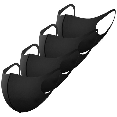 4pc Adult Washable Mouth Caps Black Face Mask Protective Mouth Caps Reusable Protection Mouth Mask Mondmasker Mascherine ► Photo 1/6