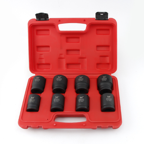 3/4 Inch 8pcs Heavy Duty Socket Wrench Wind Gun Sleeve Head 19mm Square Hole Pneumatic Sockets Set 26 27 29 30 32 35 36 38mm ► Photo 1/5