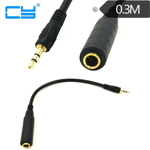 6.35mm Female to 3.5mm Male Plug Jack Stereo Hifi Mic Audio Extension Cable ► Photo 1/4