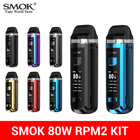 Vape SMOK RPM2 Kit Box Mod 2000mah Battery  80W Electronic Cigarette 7ml RPM POD  Fit For RPM2 Mesh  MTL COil VS NORD 2 MAG S618 ► Photo 1/6