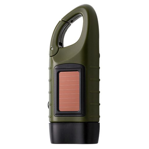 Portable Manual charged Hand Crank Solar Powered Rechargeable Emergency light for Outdoor Camping Hiking.flashlight lighting ► Photo 1/6